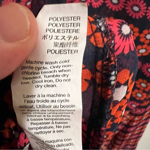 GAP Blouse Large Floral Ruffle Front Workwear Casual Office Long Sleeve - Picture 7 of 7